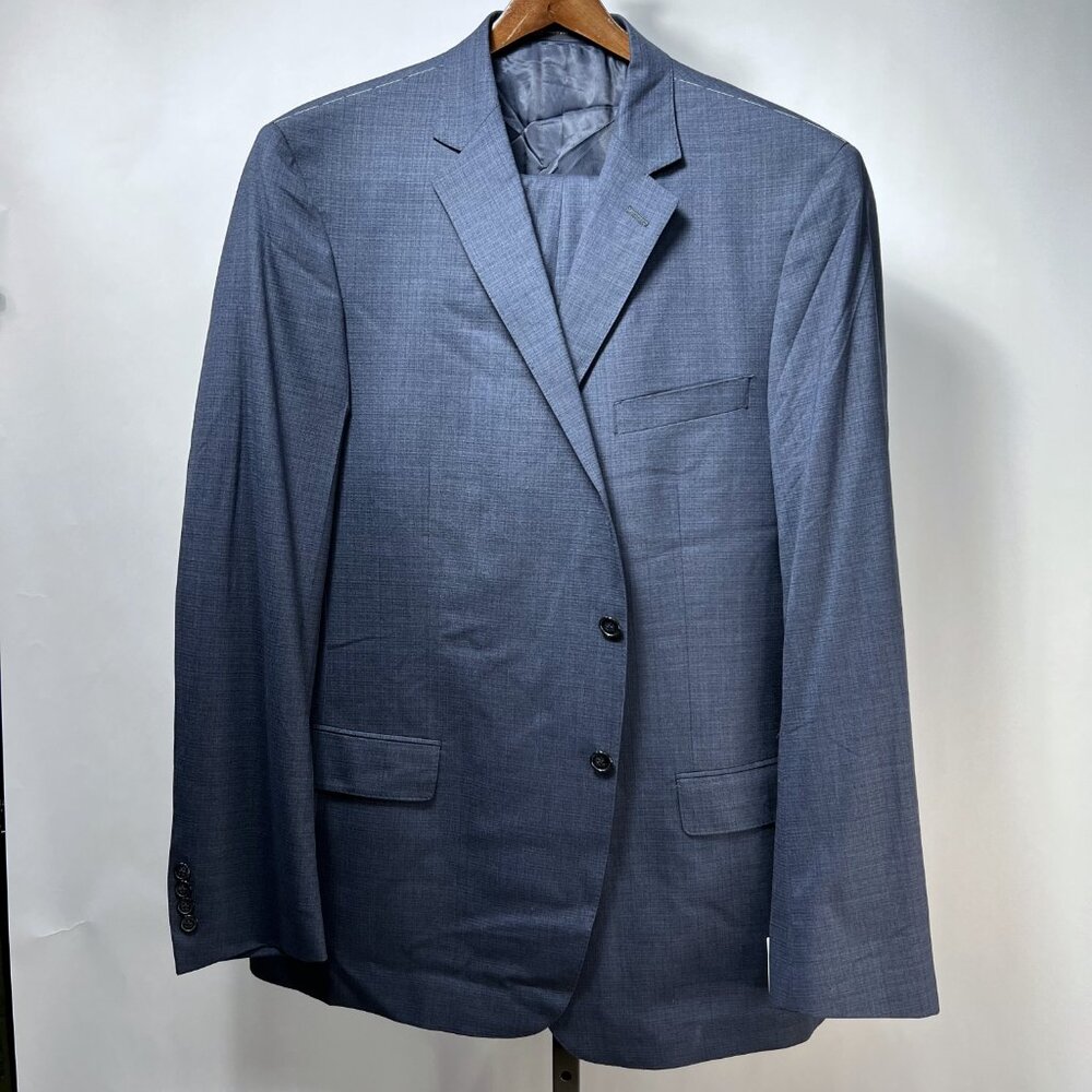 NWT2 Pc 50L WALTER MORTON Men's Blue Luxury Wool Blend Suite  USA